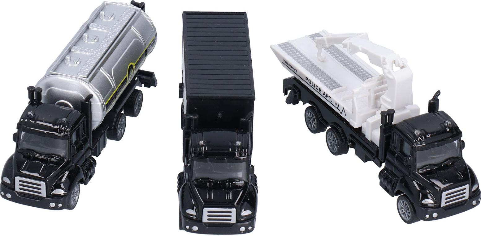 Gistuch 3-teiliges 1:50-LKW-Modell-Spielzeugset zum Zurückziehen von Bergungstankern für Kinder. Ziehen Sie das Fahrzeug