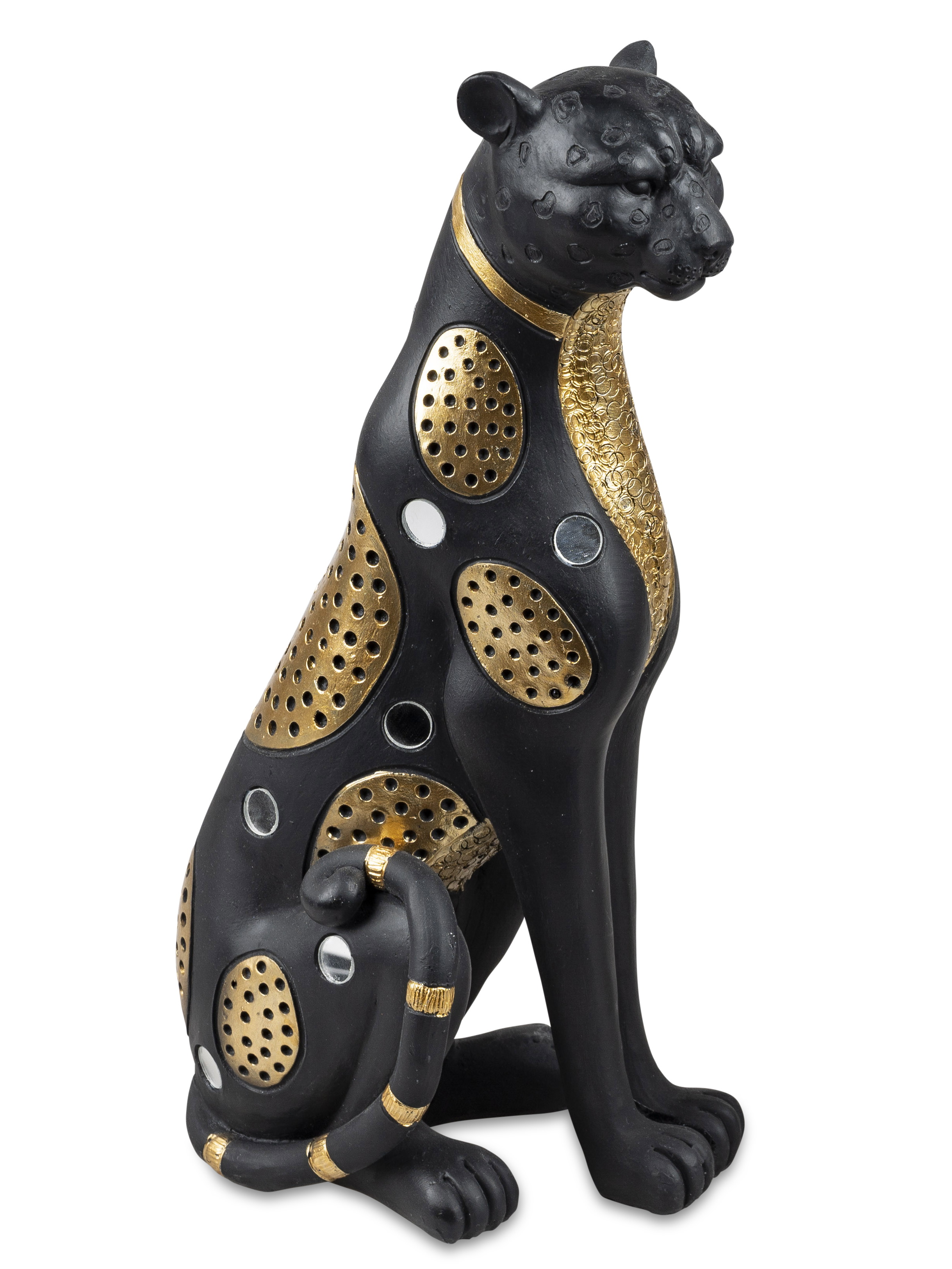 Moderne Skulptur Dekofigur Gepard stehend aus
