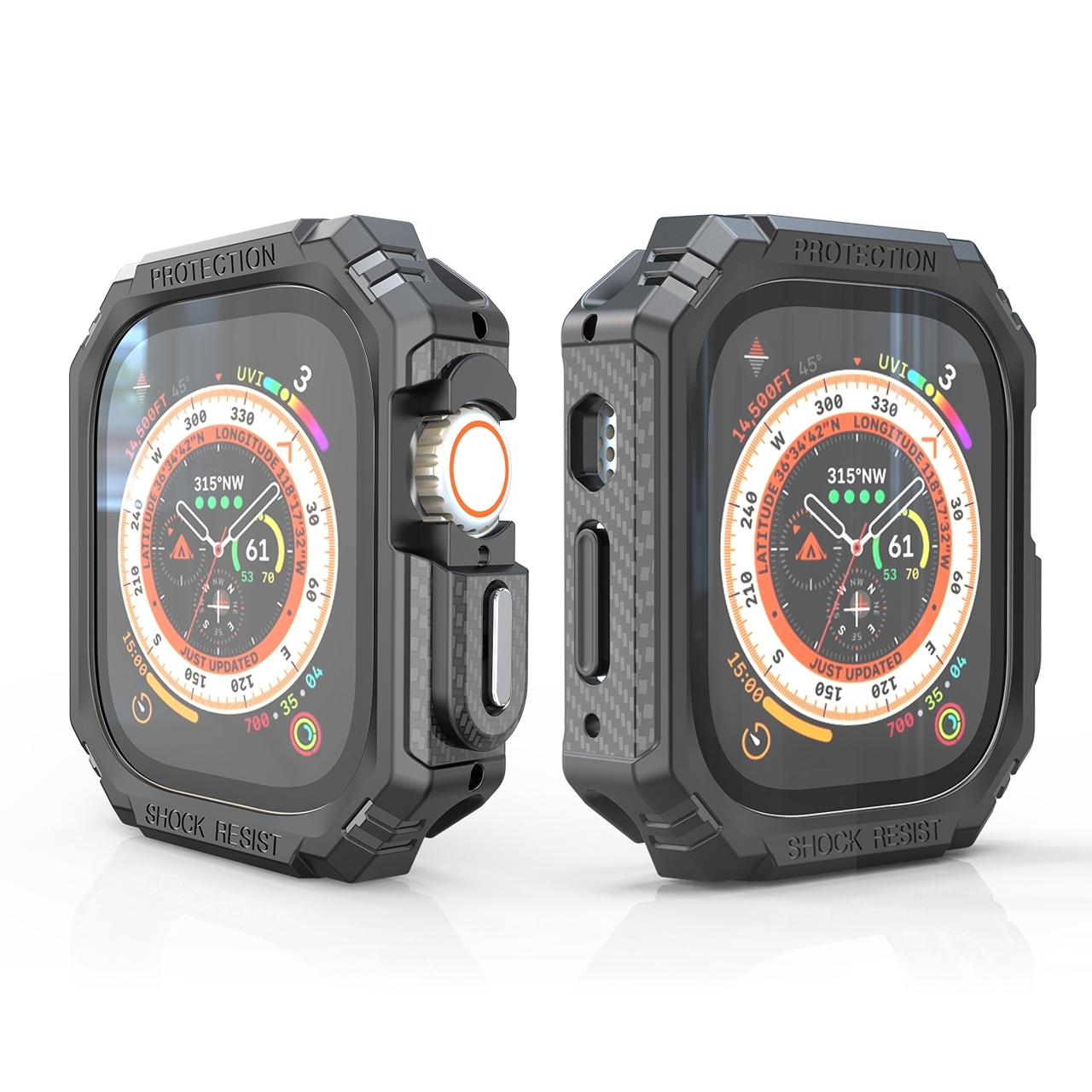 Pre Apple Watch Ultra 1 + 2 49 mm Nárazuvzdorný kryt trupu puzdra PC / TPU