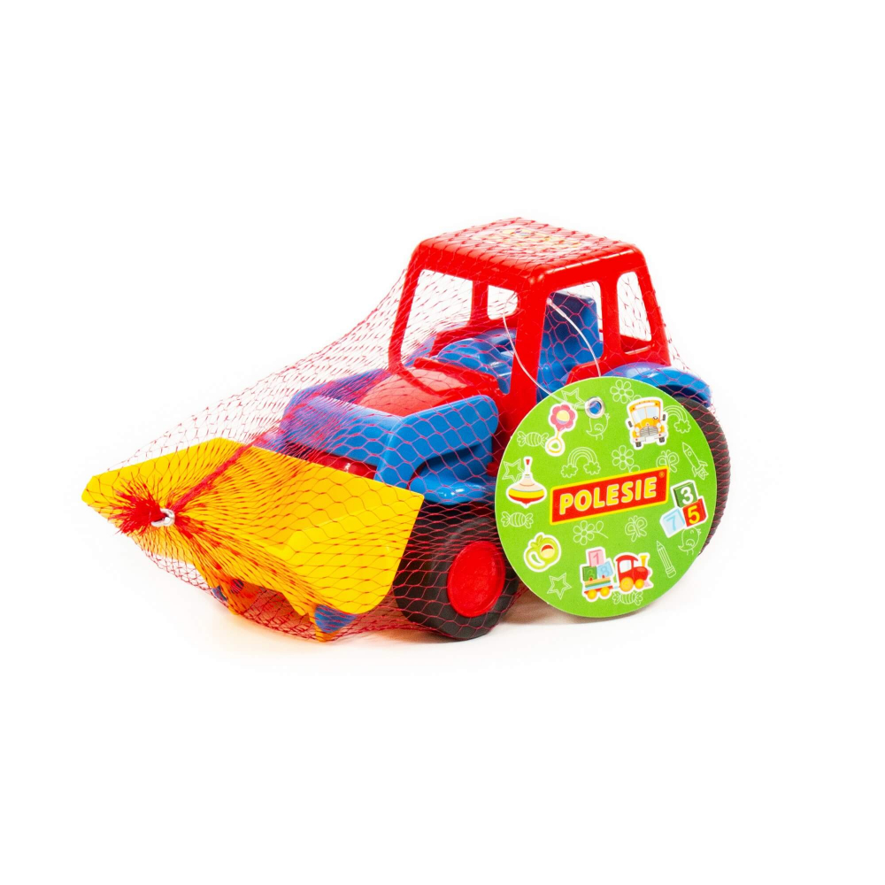 POLESIE Basics Traktor mit Schaufel (im Netz), Spielzeugtraktor 9579