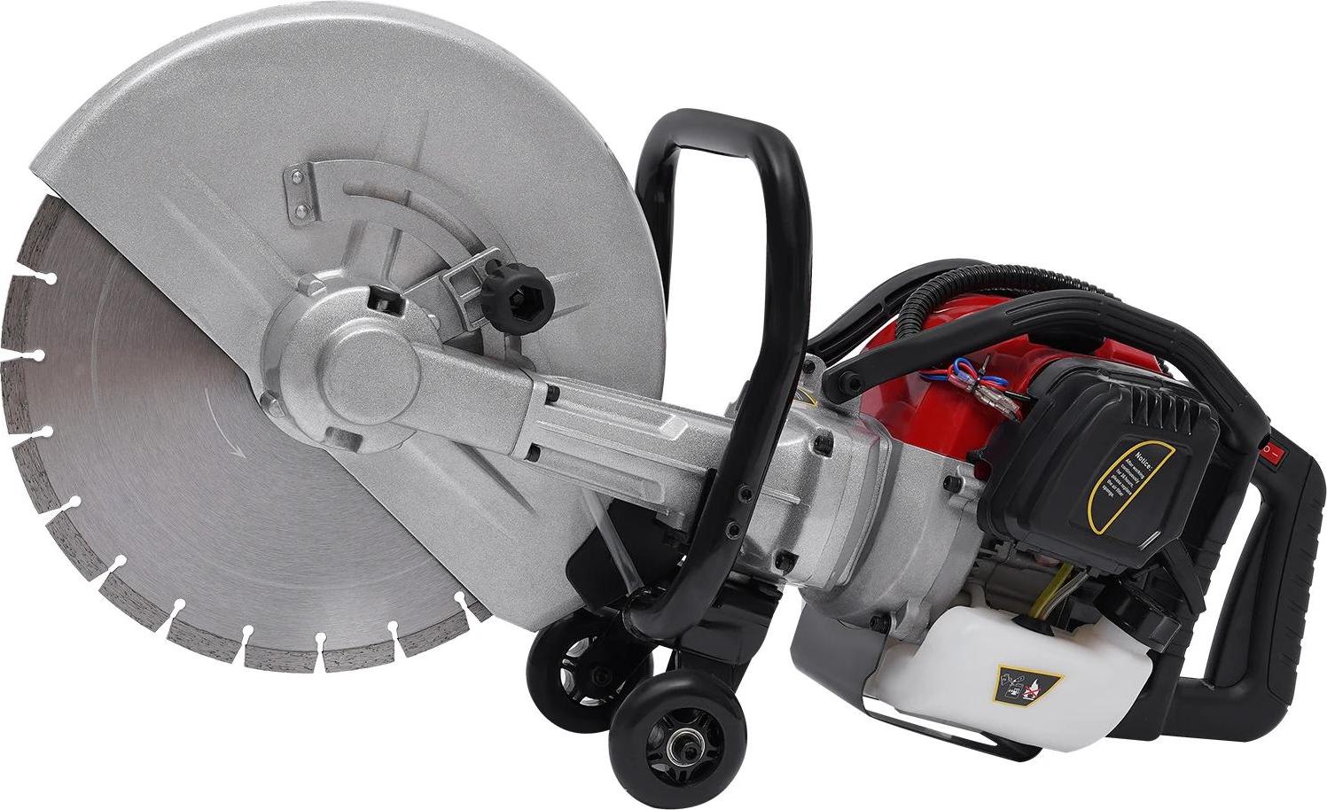 StarTech Betonschneider - Benzin-Trennschleifer - Scheibe 35 cm - Schnitttiefe 10 cm - Leistung 1,4 kW, 2-Takt 52 cm³ - Drehzahl 6000 U/min - Nassschnitt - Rot