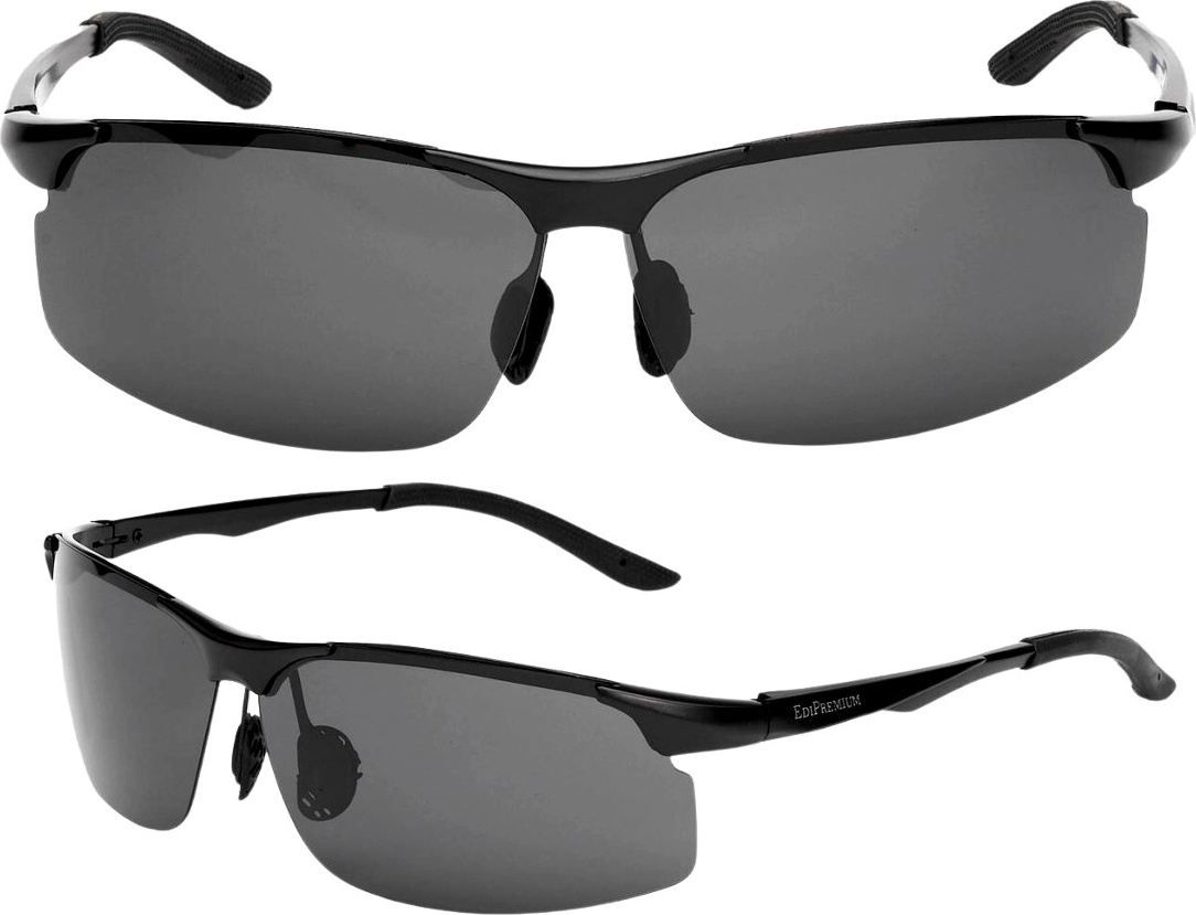 Camerazar J&W herren sport polarisierte sport-sonnenbrille für herren Manjani schwarz gläser 652628