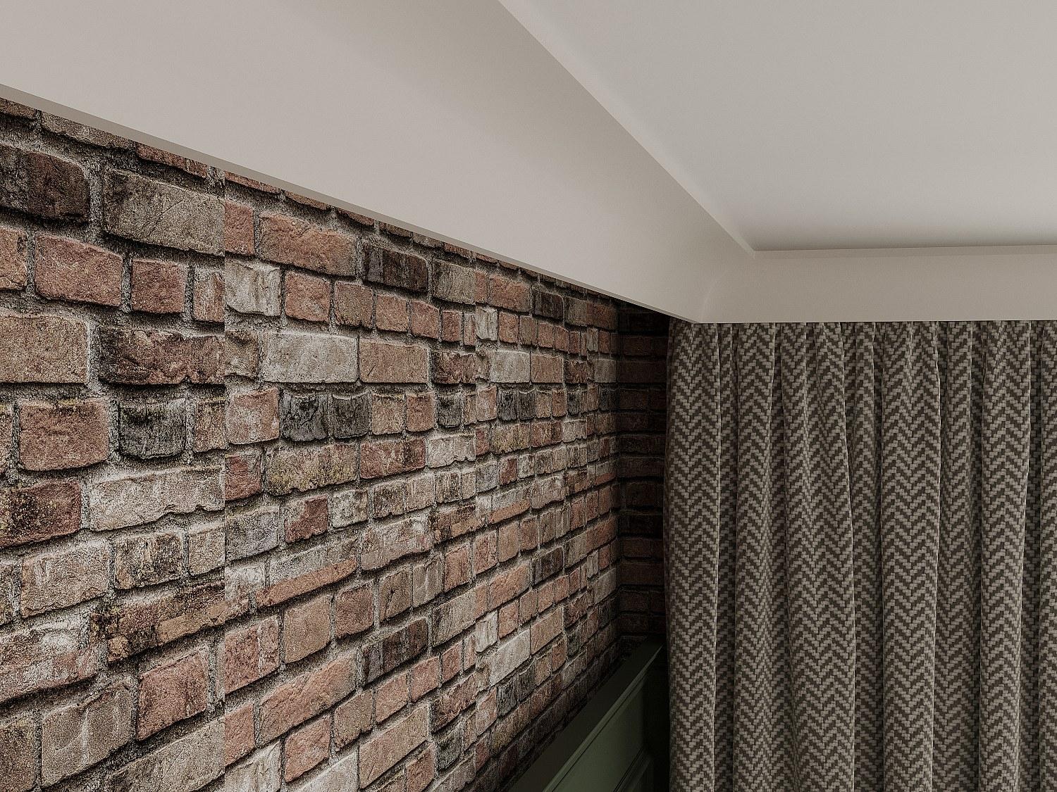 Vente-unique 3er Set Polystyrol-Deckensimse L 290 x H 5 cm weiß - RENODA