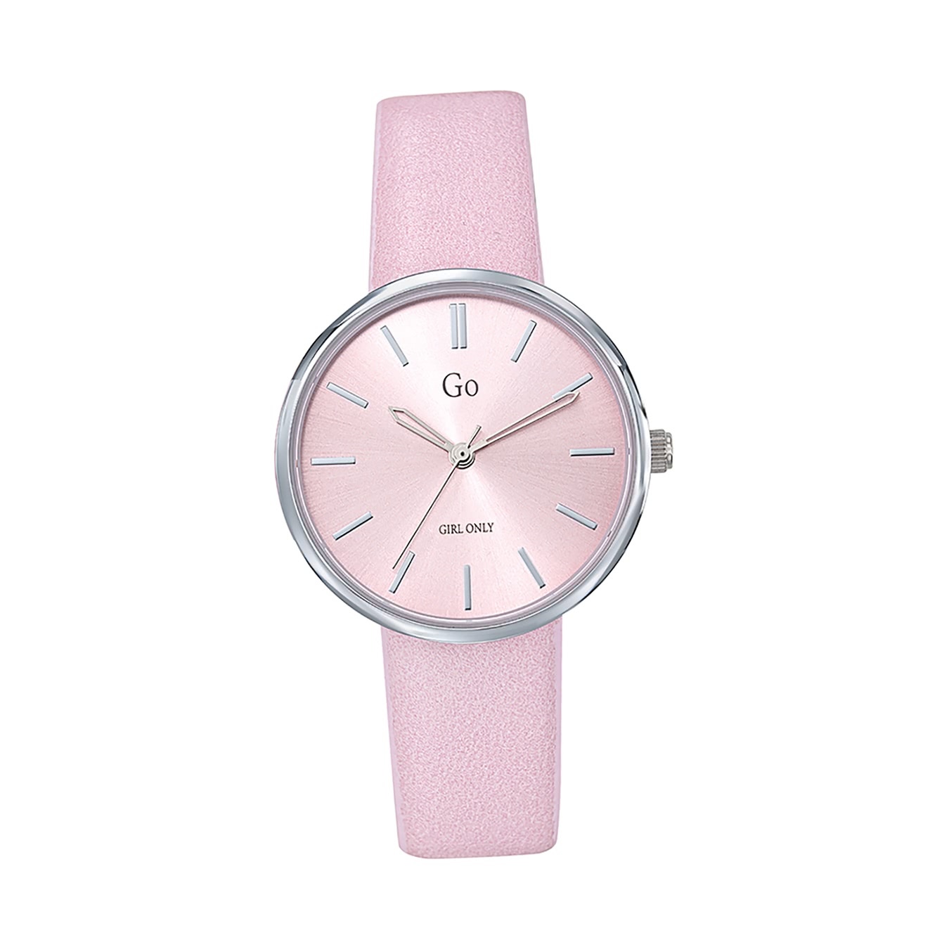 Girl Only dámske náramkové hodinky ružové analógové GO s koženým remienkom D2UGO699314