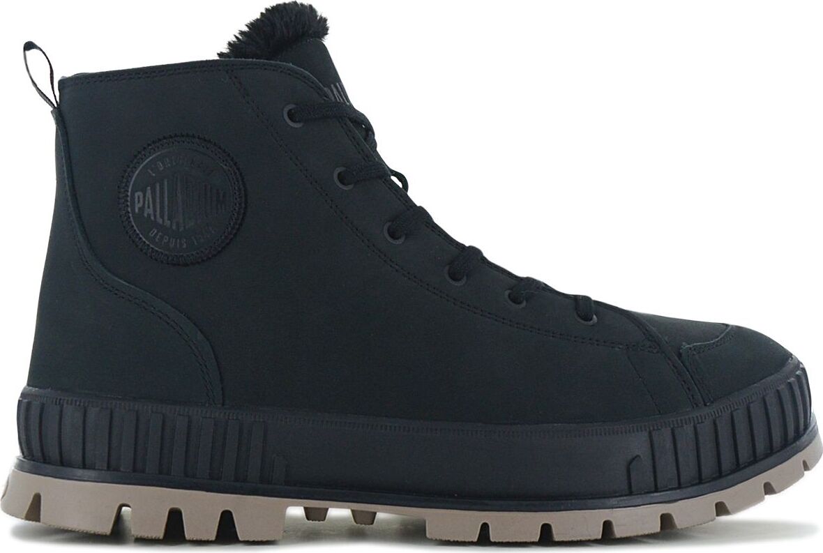 PALLADIUM Shock Leather ZIP Warm - pánske zimné topánky s podšívkou Kožené topánky Black 74439-008-M , veľkosť: EU 45 UK 10.5