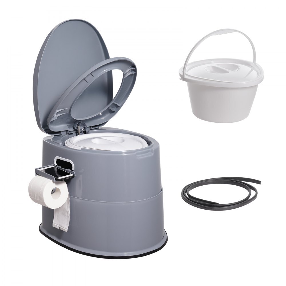 StarTech Campingtoilette Deluxe - 5 L - Toilettenpapier- und Handyhalter - Tragbar, 500 x 467 x 400 mm - Reisetoilette Nottoilette - Weiße Toilette - 136,1 kg Gewichtstragfähigkeit - Wohnmobiltoilette. MTSBXSMT300BBWUTFV0