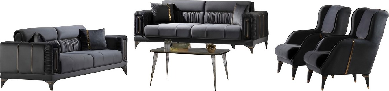 AEA Wohnzimmermöbel Set Sofa 3+3+1+1 Sitzer Moderne Wohnzimmermöbel 4tlg Design JVM4069943260779