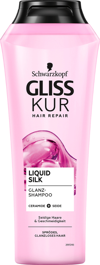 Henkel GLISS KUR Liquid Silk Glanz Shampoo außergewöhnlich weiches Haar 250ml s15606