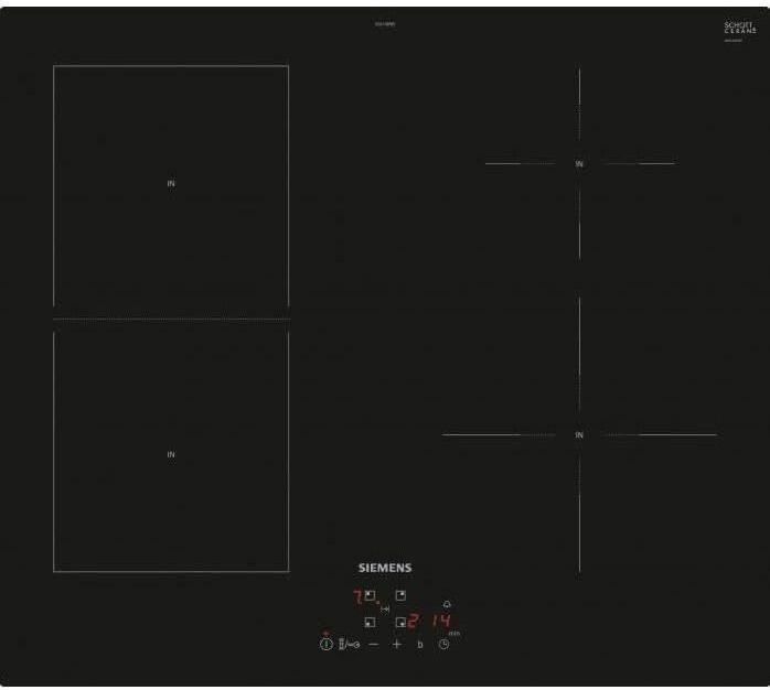 Indukčná varná doska Siemens IQ500 EE611BPB5E, 60 cm, 4 varné zóny, 4 600 W