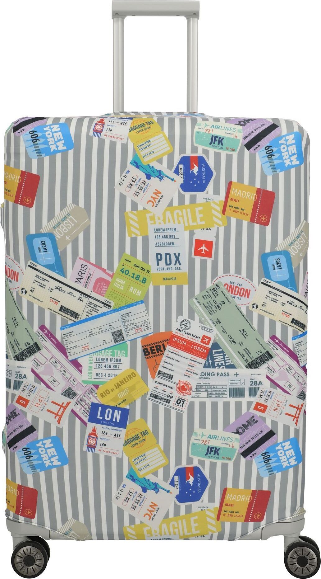 Travelite Luggage Cover L Tickets 000317 97 Multi.Color/Tickets