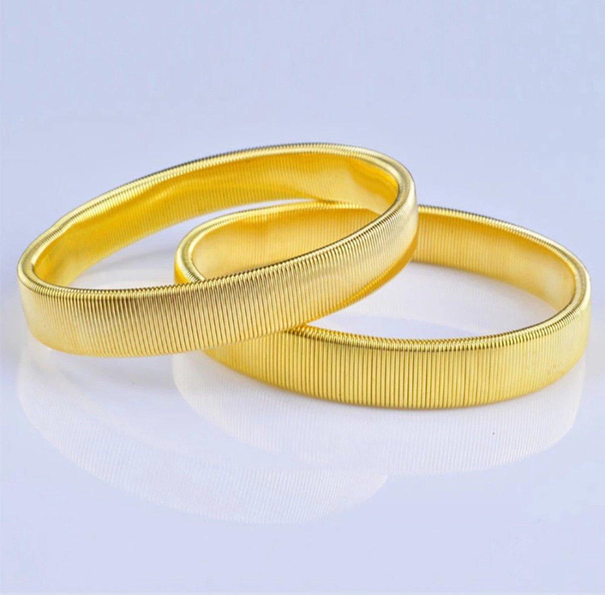 CHPN - Ärmelstrumpfbänder - Goldfarben Ärmelstrumpfbänder - Ärmel hochkrempeln - Gold - 1 Paar - 2 Stück - Zubehör - S 17 CM 158537