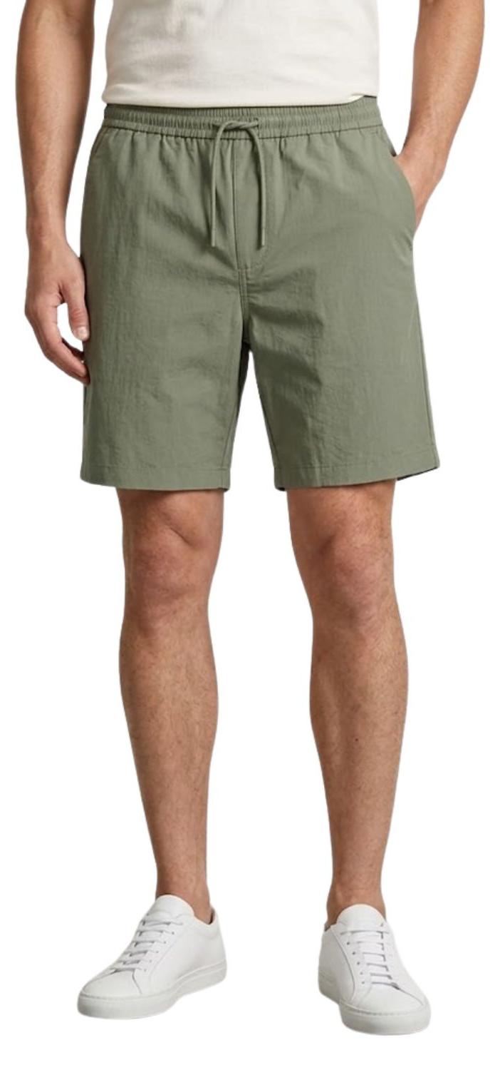 ZARA Herrenshorts aus Baumwollstoff in Olivgrün S