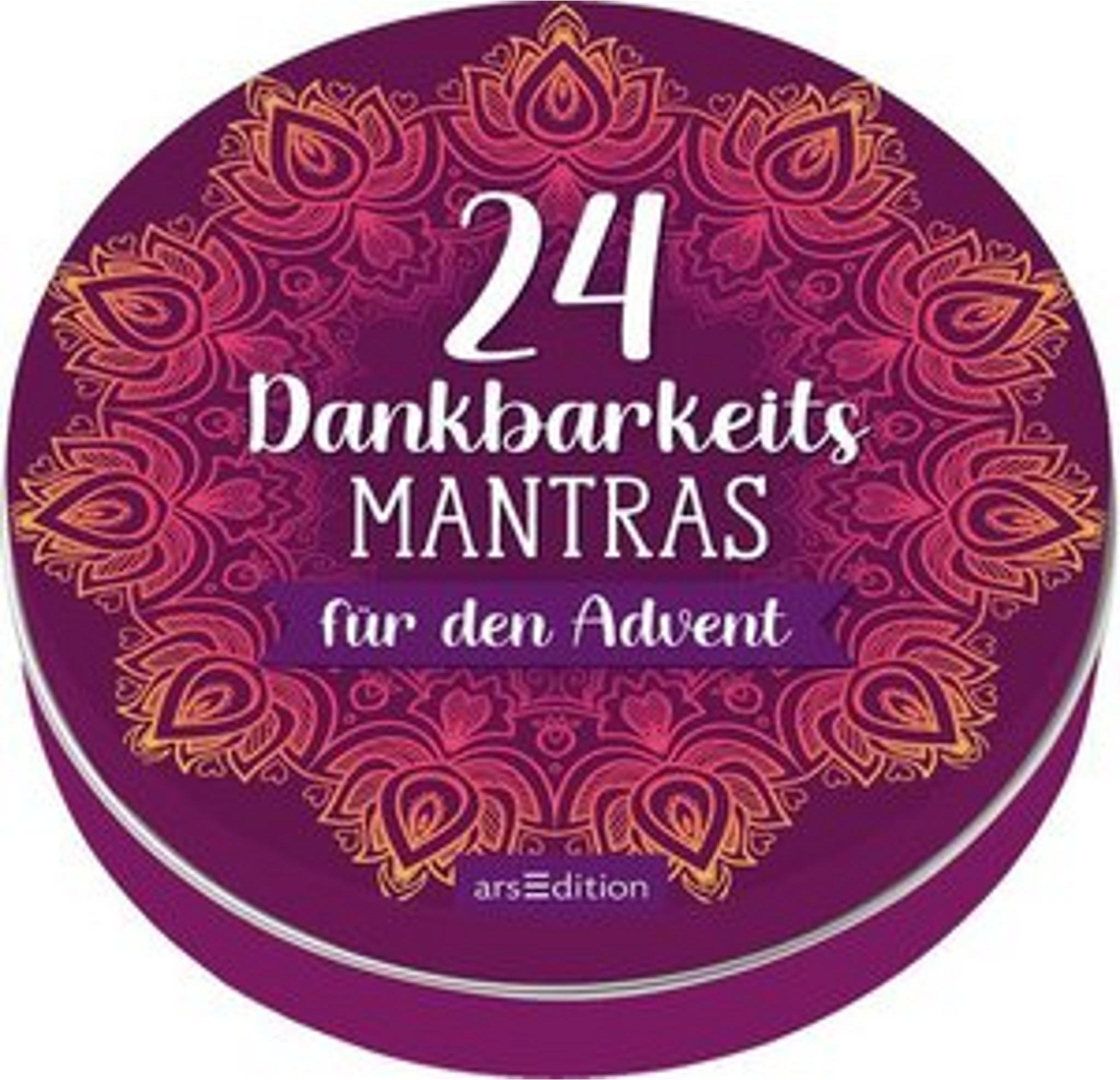 Adventný kalendár v plechovke. 24 mantier vďačnosti na advent: adventný kalendár pre dospelých pre viac všímavosti