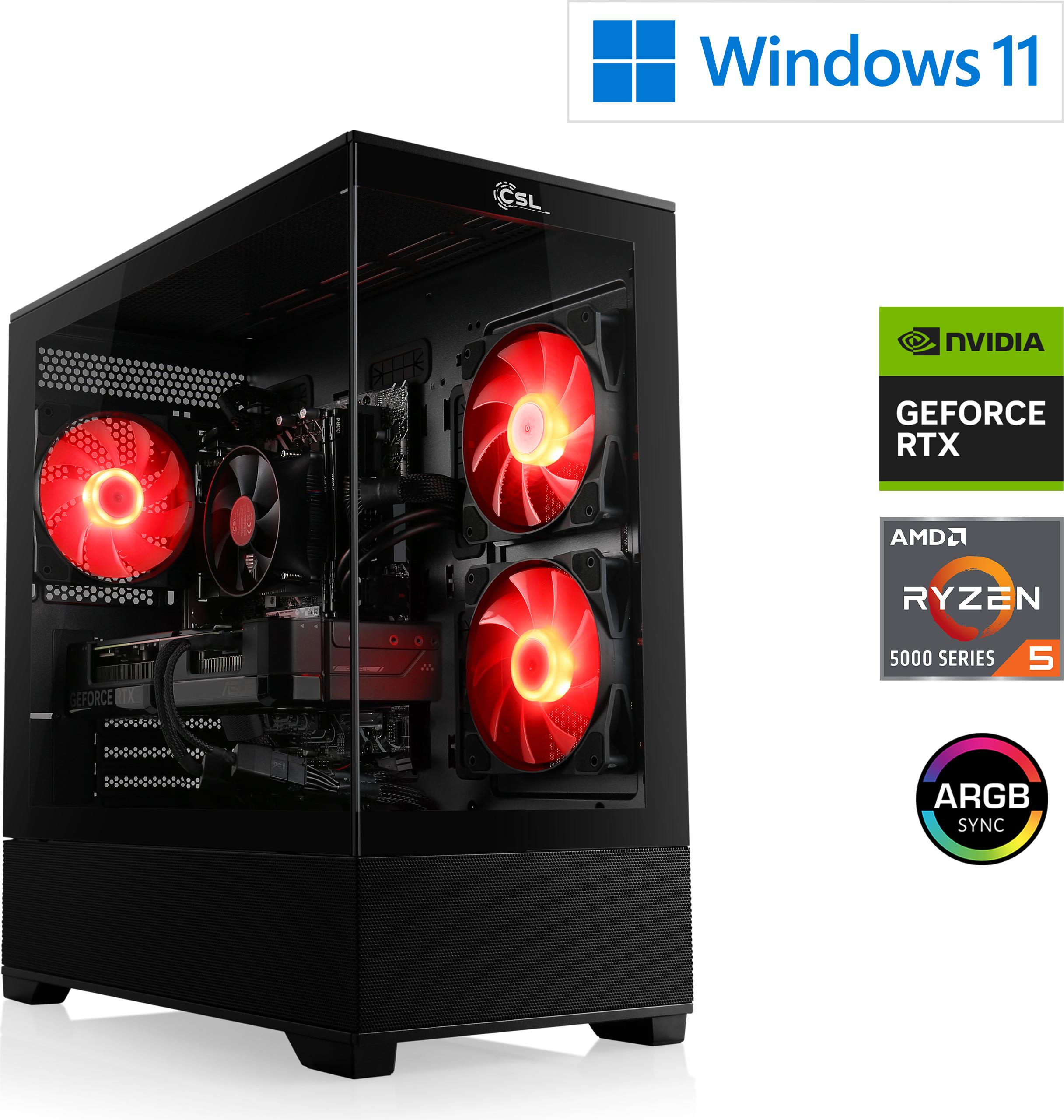 Gaming PC M13010H / AMD Ryzen 5 5500, 6x 3600 MHz / NVIDIA RTX3050 / 32 Go DDR4 RAM / M.2 SSD 1000 GB - Windows 11 Home