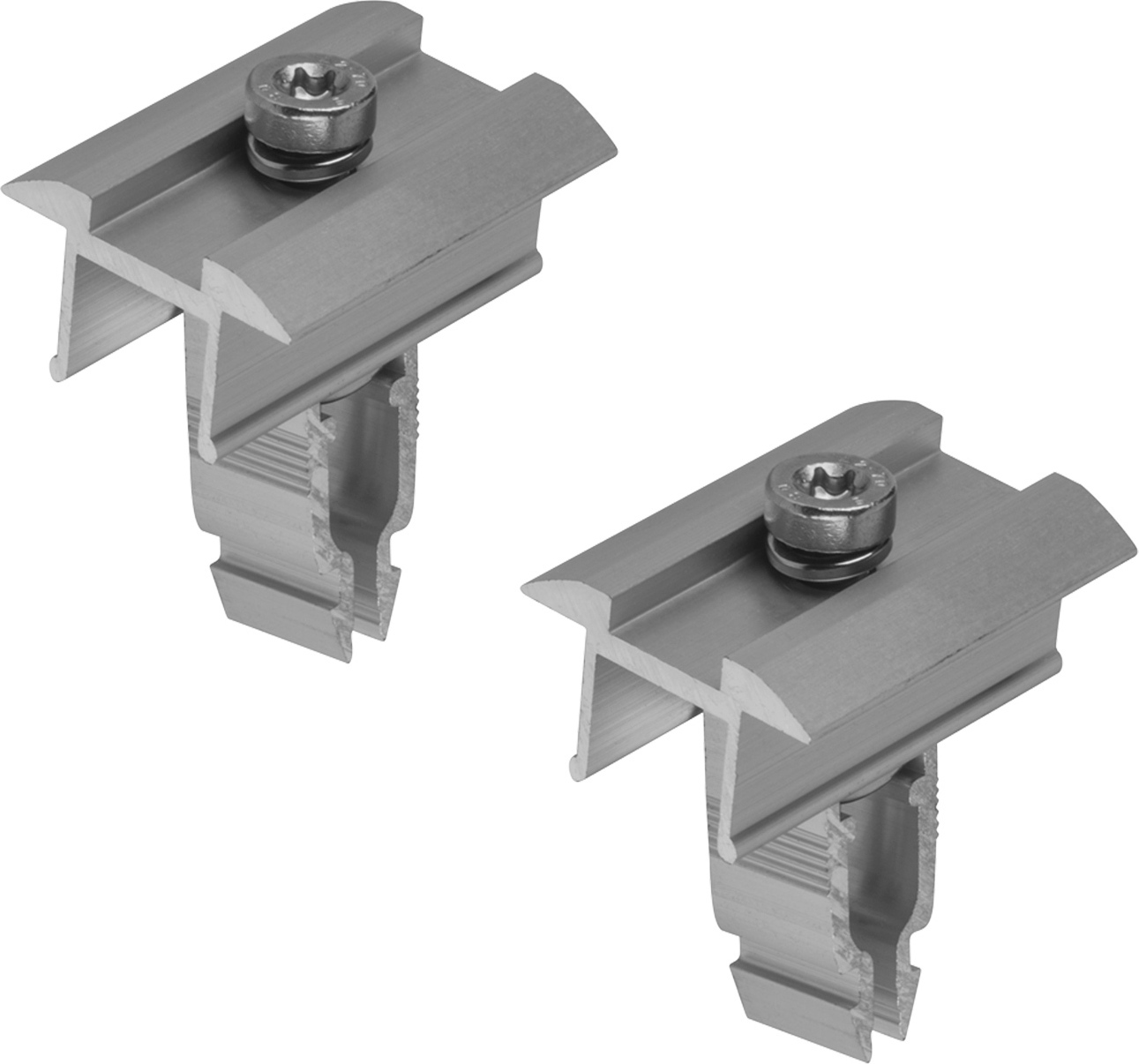 Avoltik ALU Mittelklemme silber Click-System 30-45mm 2 Stück Solar PV für Befestigung Schiene avoltik 3335074002