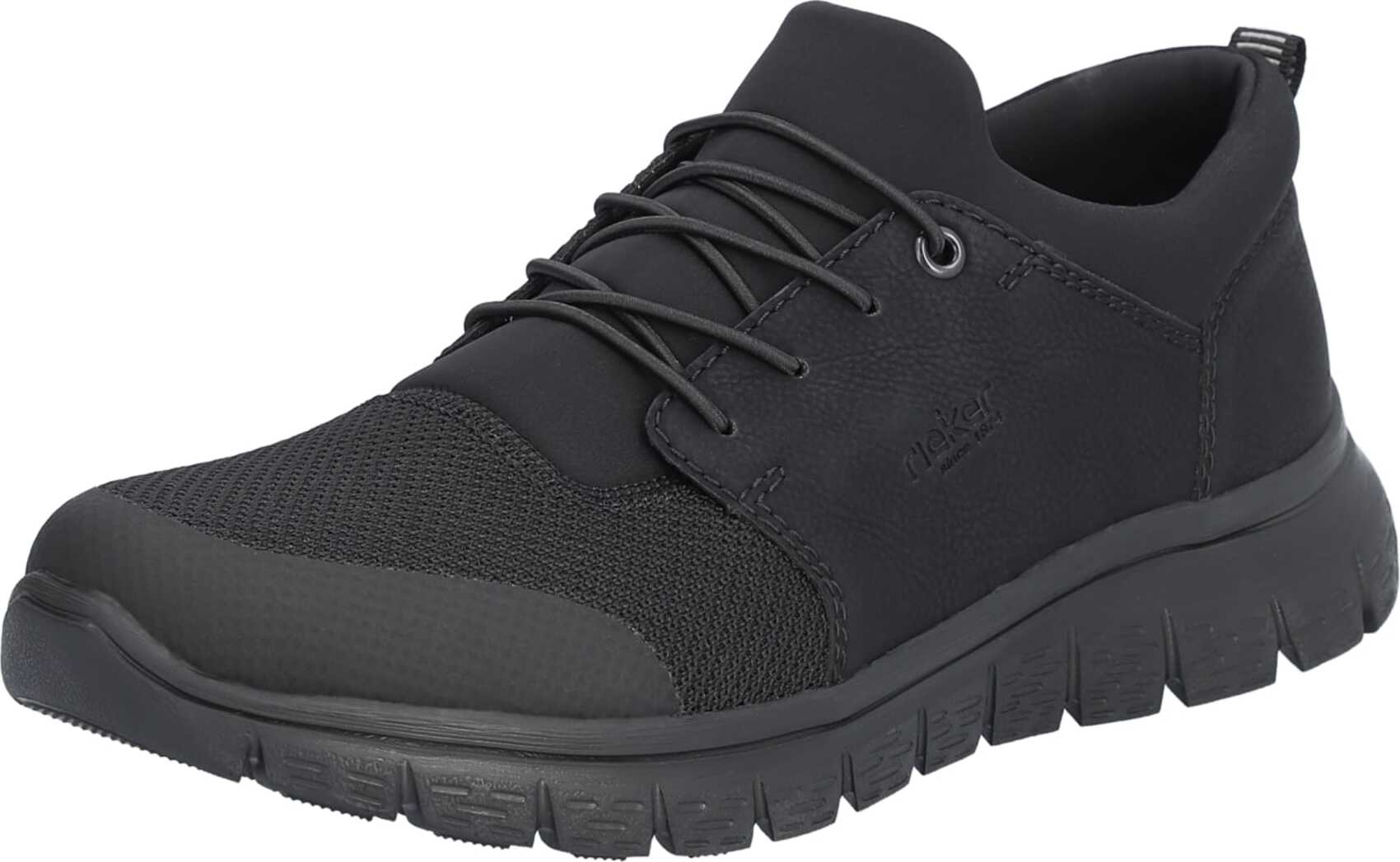 Rieker Herren Sneaker Sock Schnürschuh Gummizug B6650, Größe:42 EU, Farbe:Schwarz B6650_00_42