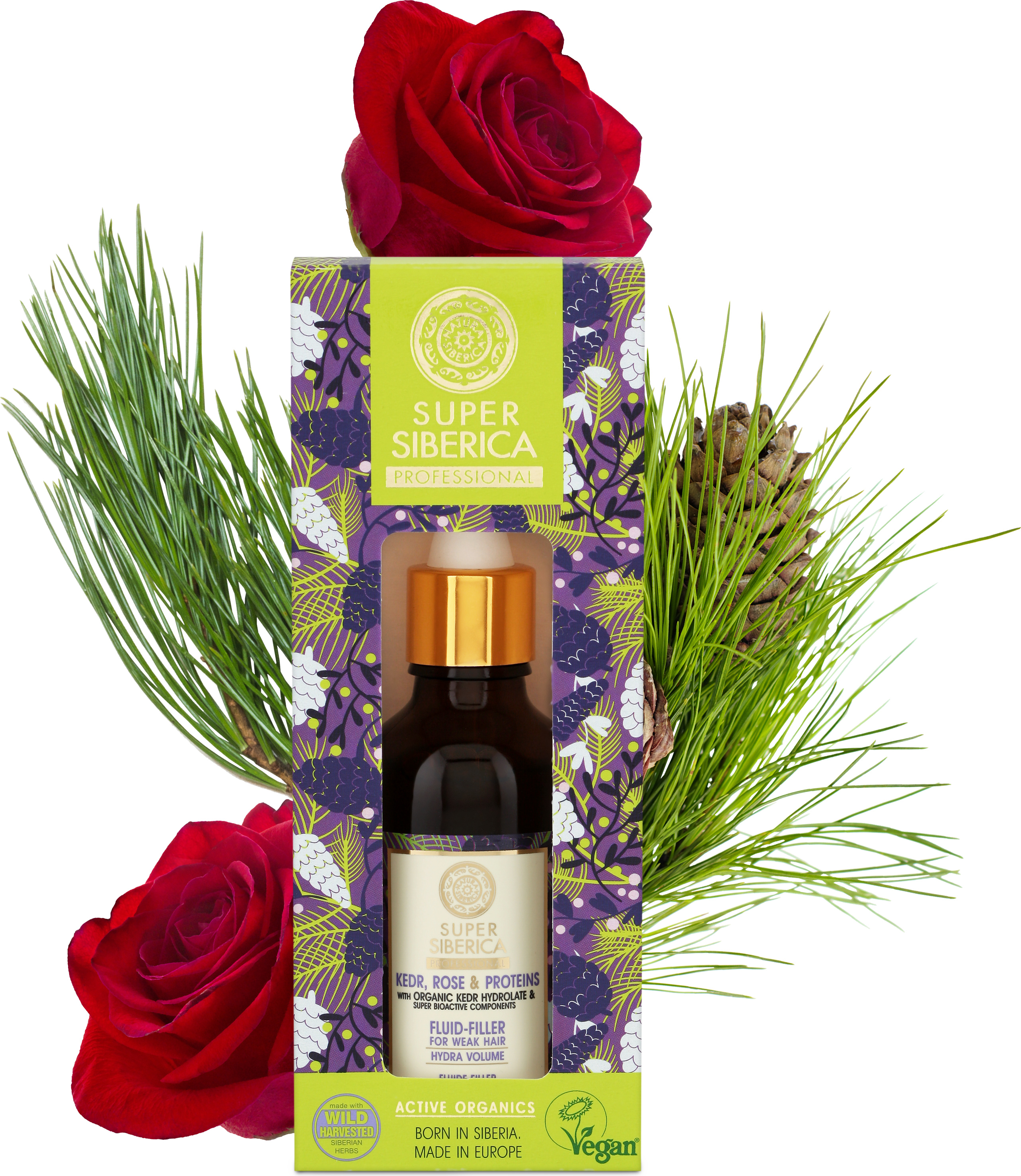 Natura Siberica Pino Rosa y Proteinas Fluido Capilar Cabello Debil 400ml 8314E