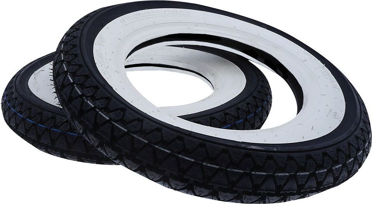 2x KENDA Weisswand Reifen 3,50x10 TT 51J 4PR Satz Peugeot Keeway China Roller 4082771