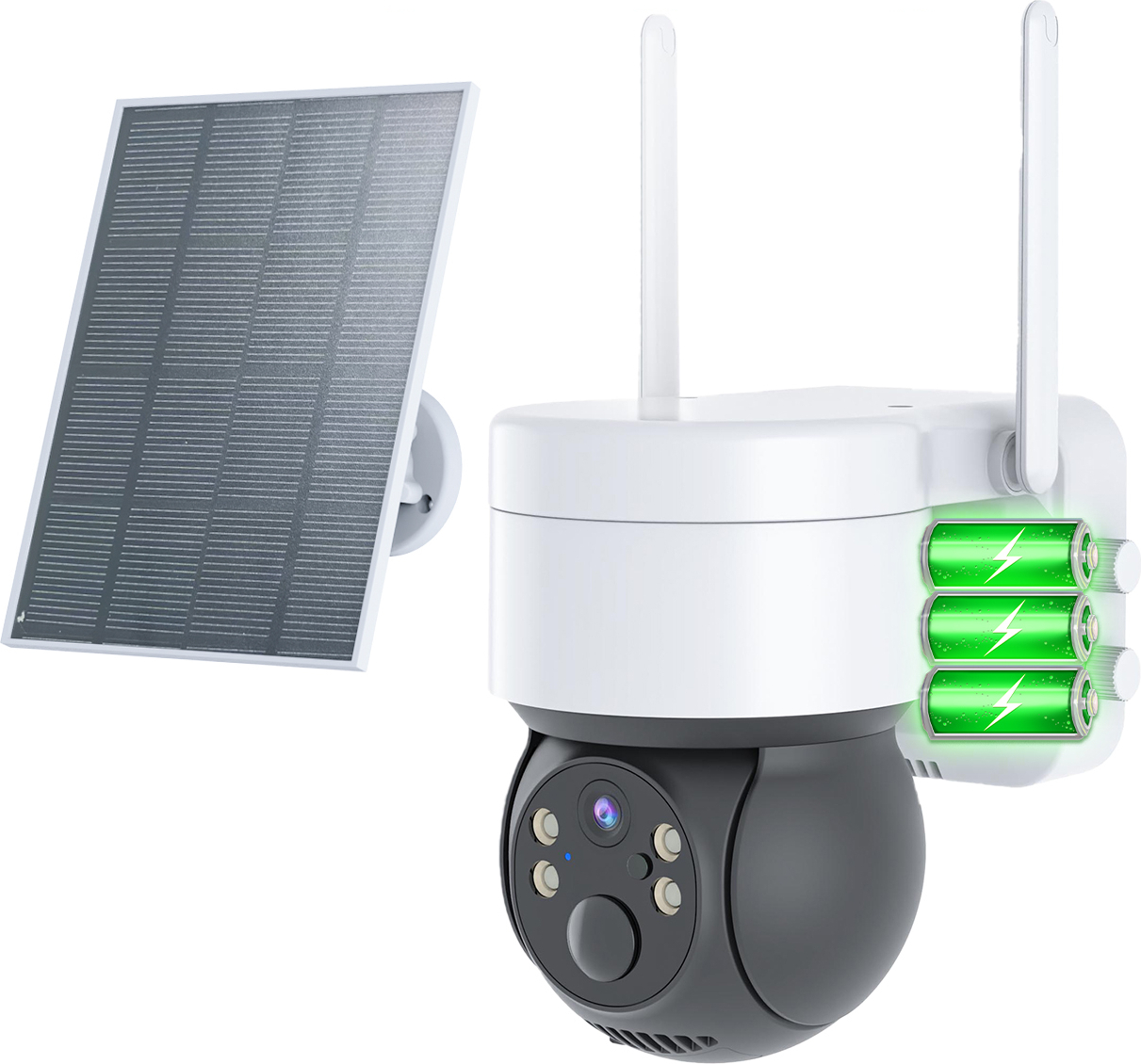 1080P WLAN solárna kamera vonkajšie nočné videnie PTZ IP kamera so solárnym panelom sledovacia kamera