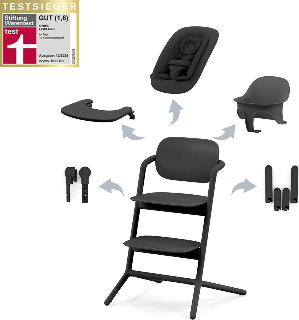 Cybex Lemo 4in1 Hochstuhl Set Stunning Black 521003207