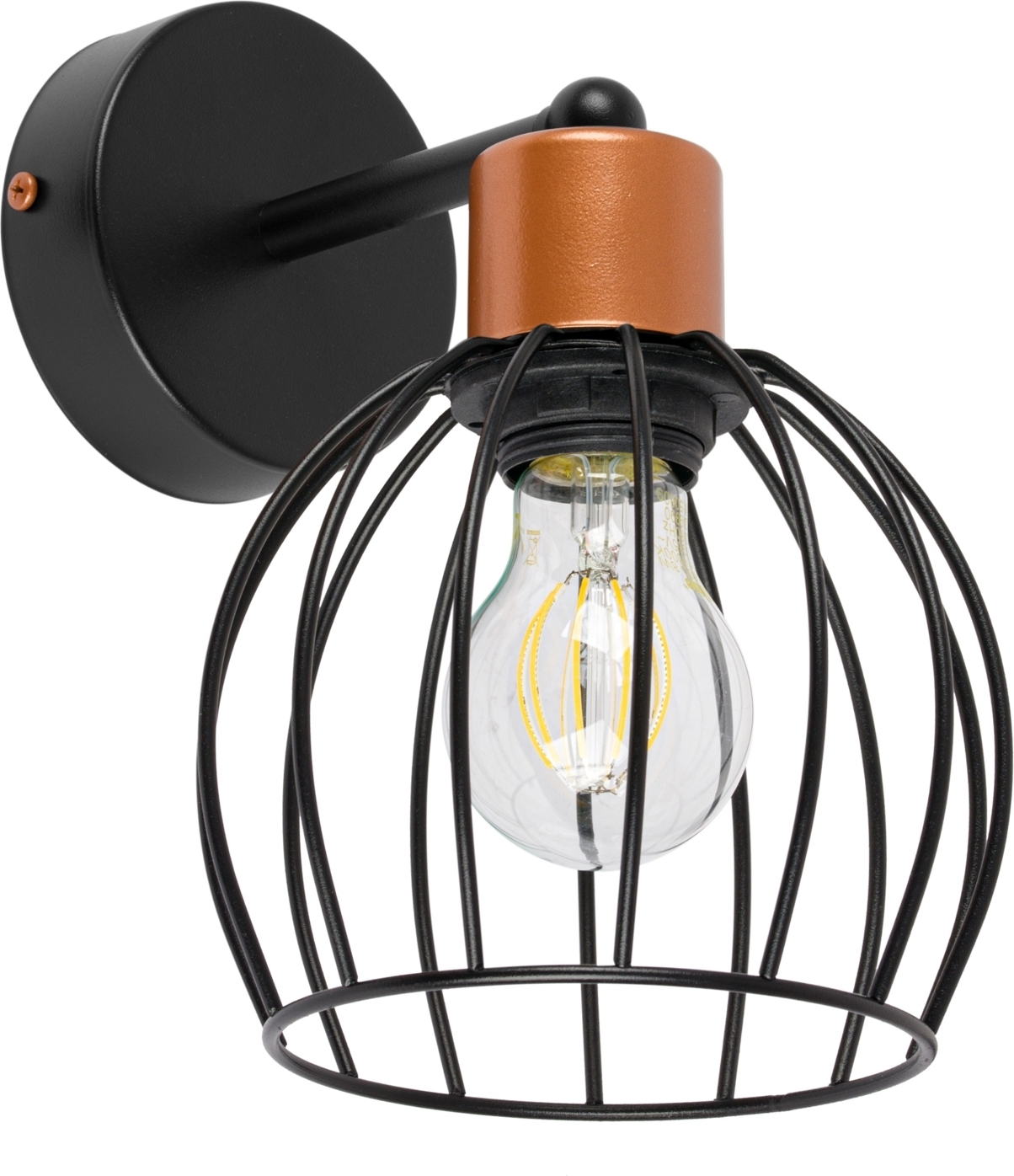 alfalux Schwarze Wandlampe WAND-KU-OST1010MO Wandleuchte