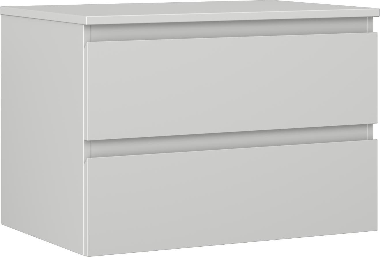 Mexen Orio Badezimmerschrank 70 cm mit Platte, 2 Schubladen, grau matt - 91A10-07047-2-BFFC62
