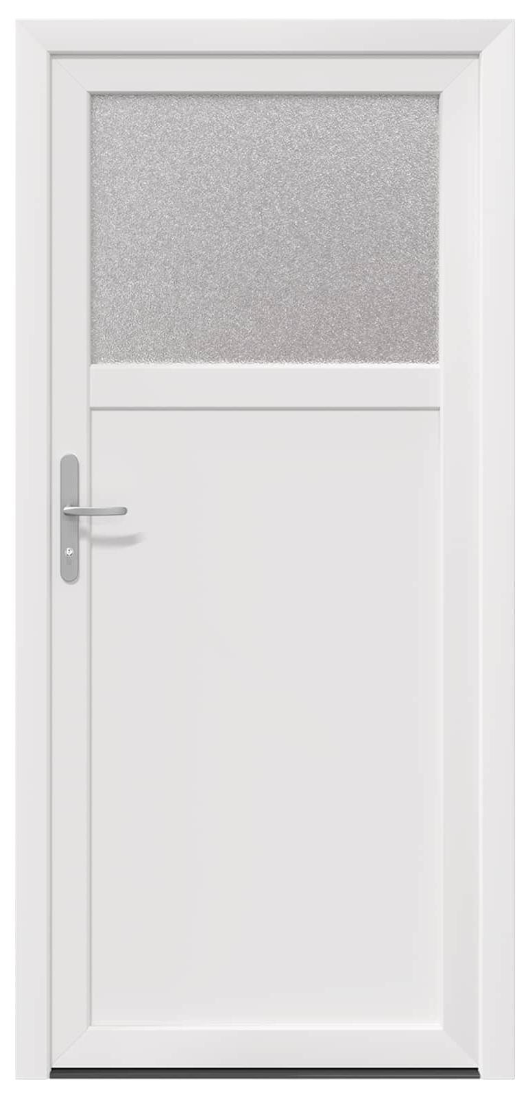 vidaXL Seiteneingangstür Weiß 88 x 198 cm PVC 3445756