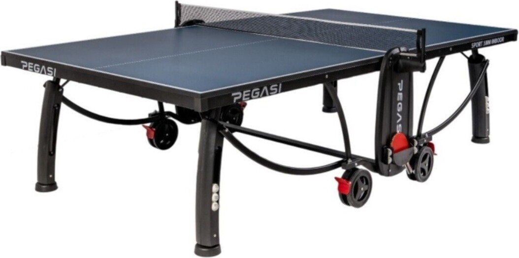 Pegasi Tischtennisplatte 1000 - Indoor Tischtennis - Tischtennistisch - Tischtennistisch Klappbar - Tischtennisplatte Indoor - Faltbare tischtennisplatte - Table Tennis - Table Indoor - Blau PEG-T1000IN-BLUE