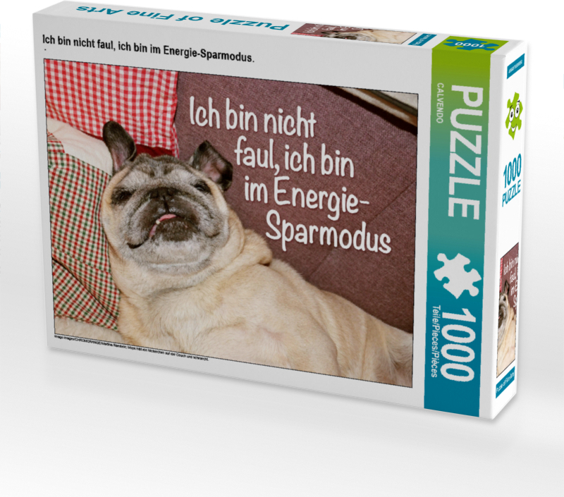 CALVENDO Puzzle Ich bin nicht faul, ich bin im Energie-Sparmodus. | 1000 Teile Lege-Größe 64x48cm Foto-Puzzle für glückliche Stunden