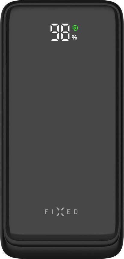 Powerbank 10000mAh, 22.5W USB-C PD, 2x USB-A mit LCD-Display, Fixed Zen2, Schwarz