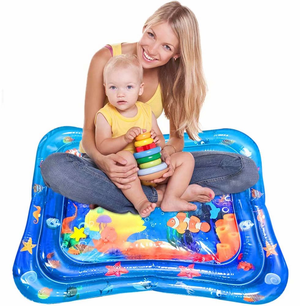 12&18 Monate alte Babys 6 Spielzeug Wasserspielmatte für 3 26 x 20 inch, Hellblau 9 Bauch Zeit aufblasbare matte Baby Sensorische Spielzeug Kleinkinder Wassermatte Baby Neugeborene & Kinder