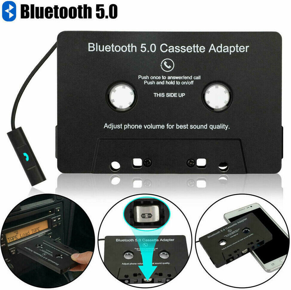 Bluetooth 5.0 kazetový adaptér pre autorádio,Kazetový adaptér do auta,Adaptér z audiokazety do auta na AUX,Vhodné pre autorádio