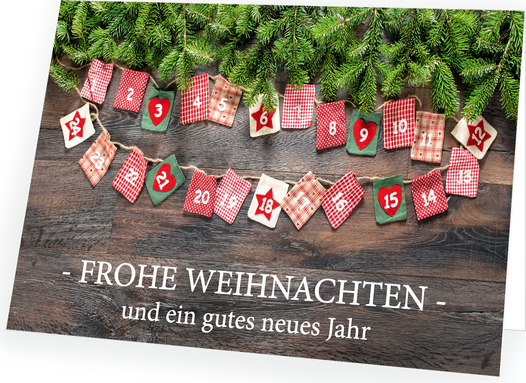 Seelenzauber GmbH Weihnachtskarte Adventskalender mit passendem Umschlag 10x Karte 10x Umschlag