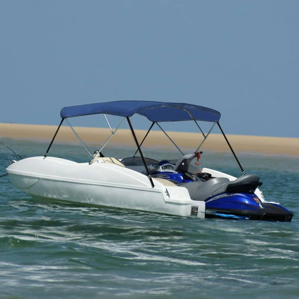 vidaXL Bimini Top 3-Bow Blau 183x180x137 cm