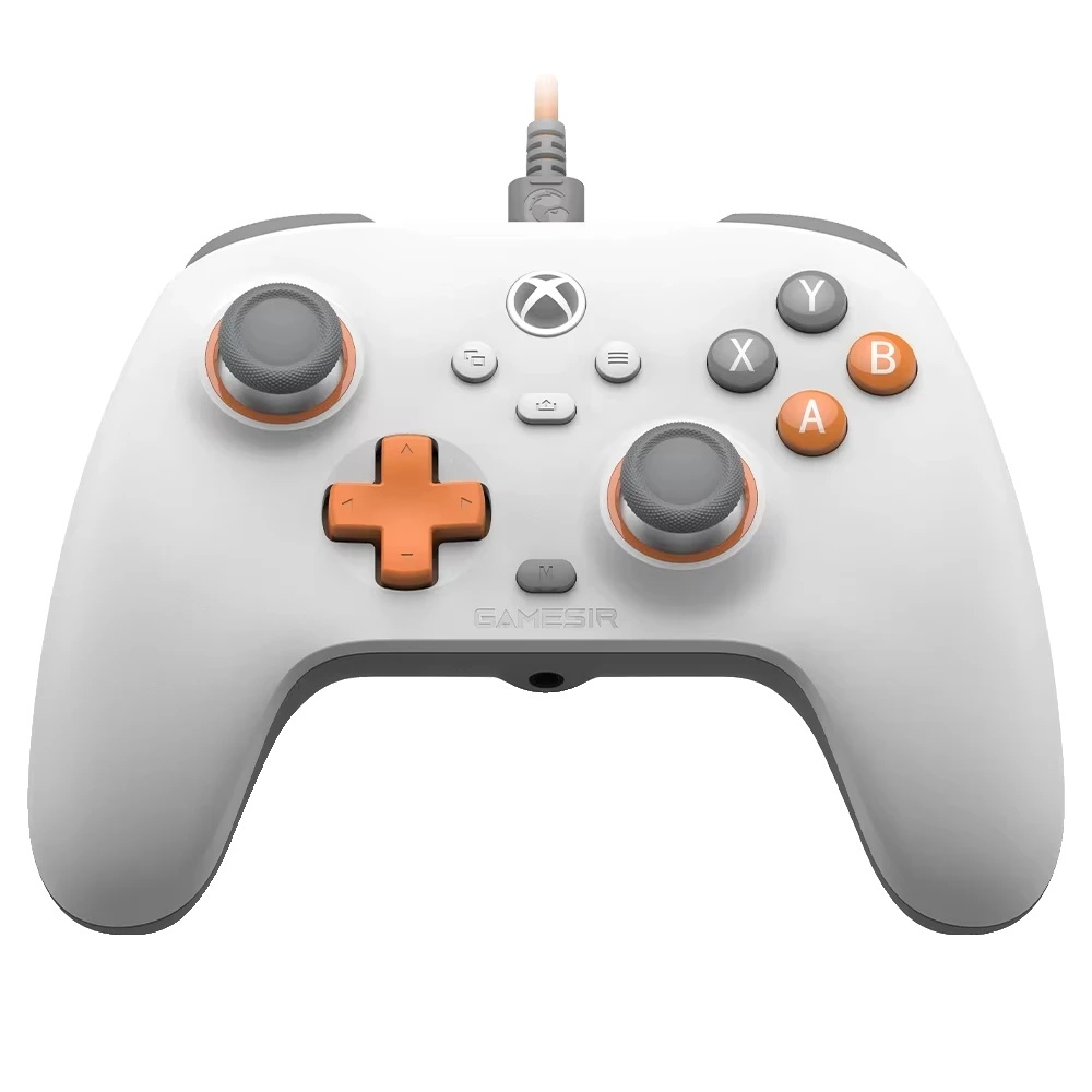 Káblový ovládač Xbox, kompatibilita s rôznymi platformami, káblové pripojenie USB-C, biely