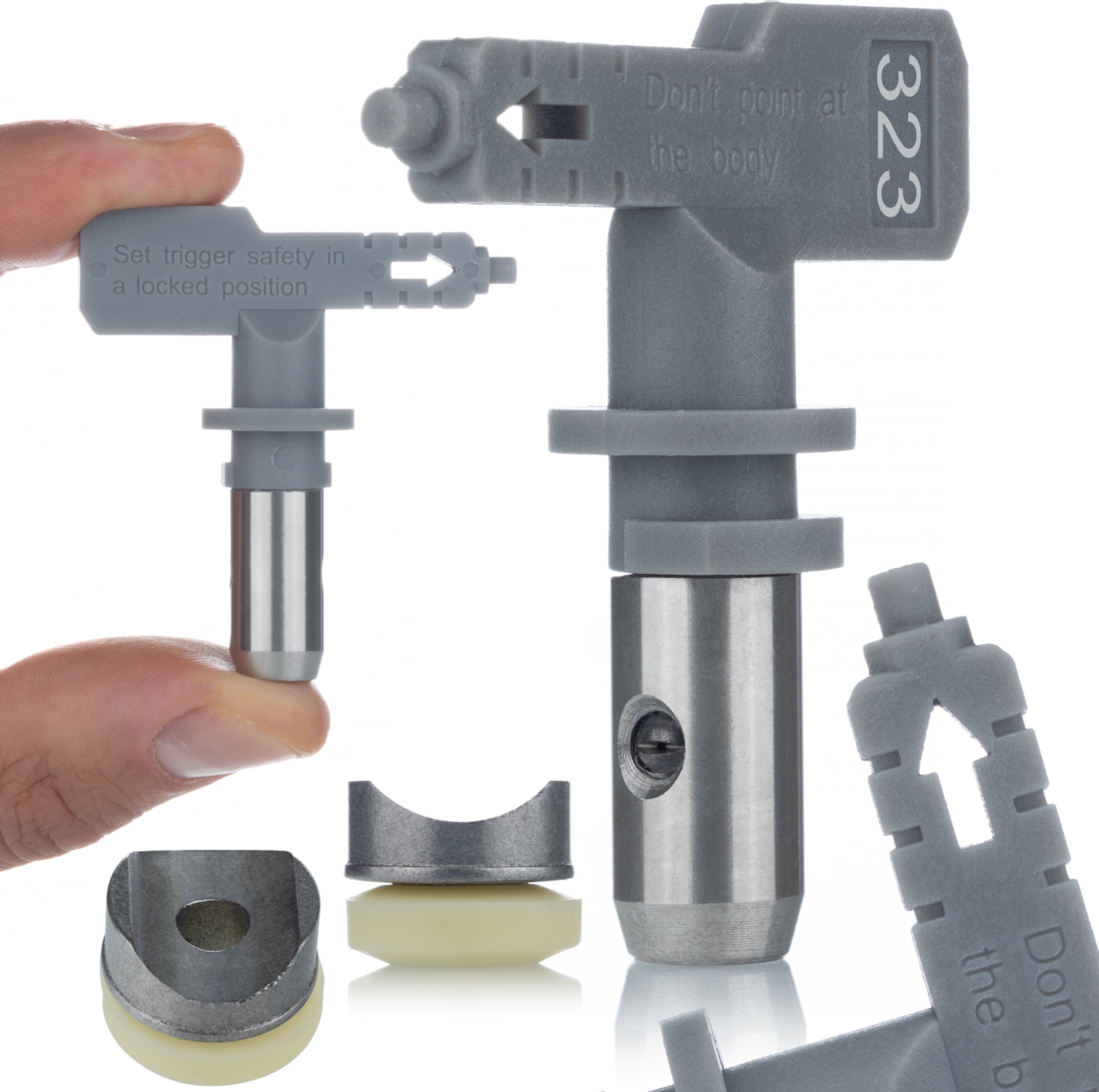 Farbdüse Rosfix Hi-Flow 323 (Grau) für Farbspritzgeräte