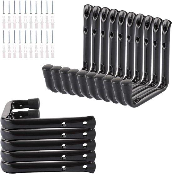 OEM Schwerlast-Haken 15er Set - 11,5 x 9,5 cm - schwarze Werkzeug-Abhängungen mit Schrauben für Werkzeugsets - unterirdische Werkzeug-Unterbringung 2026