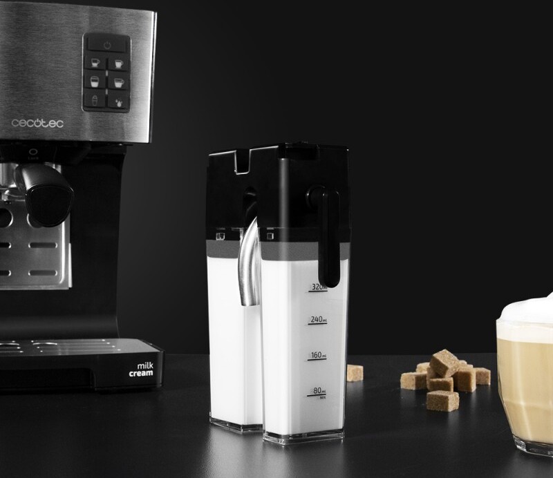 Cecotec Power Instant-ccino 20, Espresso kávovar, 1,4 L, Mletá káva, 1450 W, Čierna, Nerezová oceľ