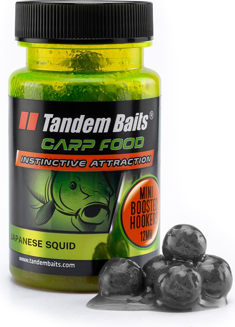 Tandem Baits Carp Food Mini Boosted Hookers Japanischer Tintenfisch, Karpfenfutter, Karpfen Angeln ohne Mühe, Köder Karpfenzubehör Profis & Hobby-Angler, Angelfutter 12mm 5g 17565