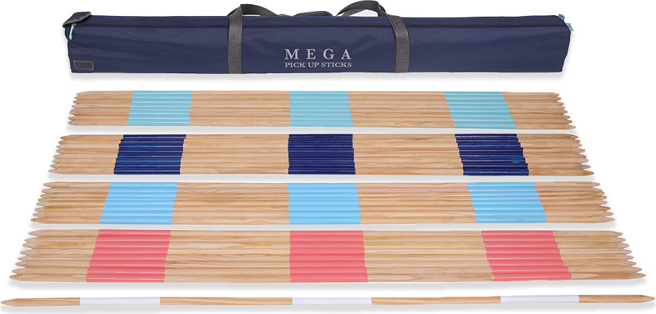 Ubergames XXL Mega Mikado - 33 Pick Up Sticks -Kiefernholz - In Luxustasche - 150 cm UG512