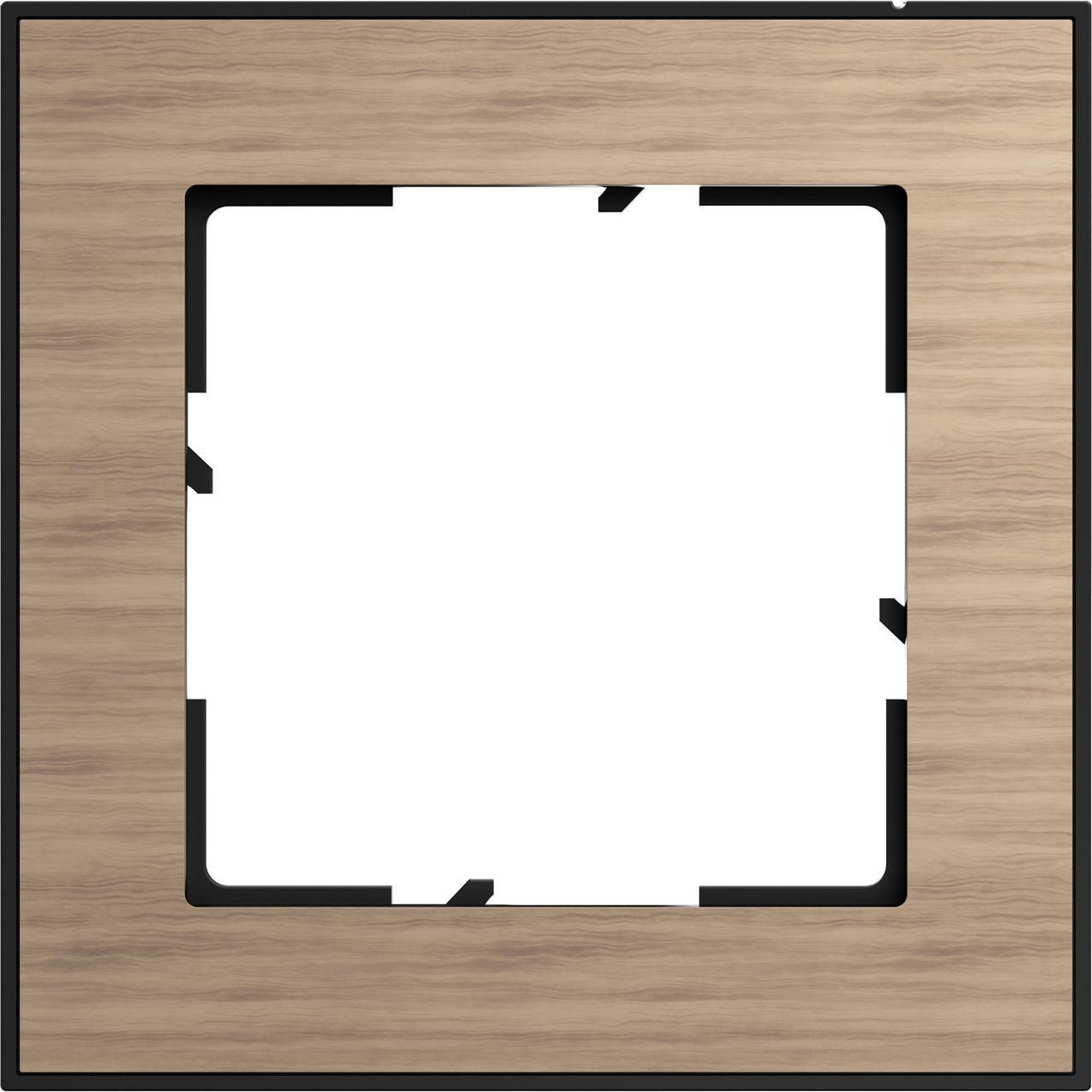 Legrand Seano+ 1-fach Rahmen mit Echtmaterialoberfläche, nachhaltige Produktion und Verpackung, Holz Eiche-Natur, 765291