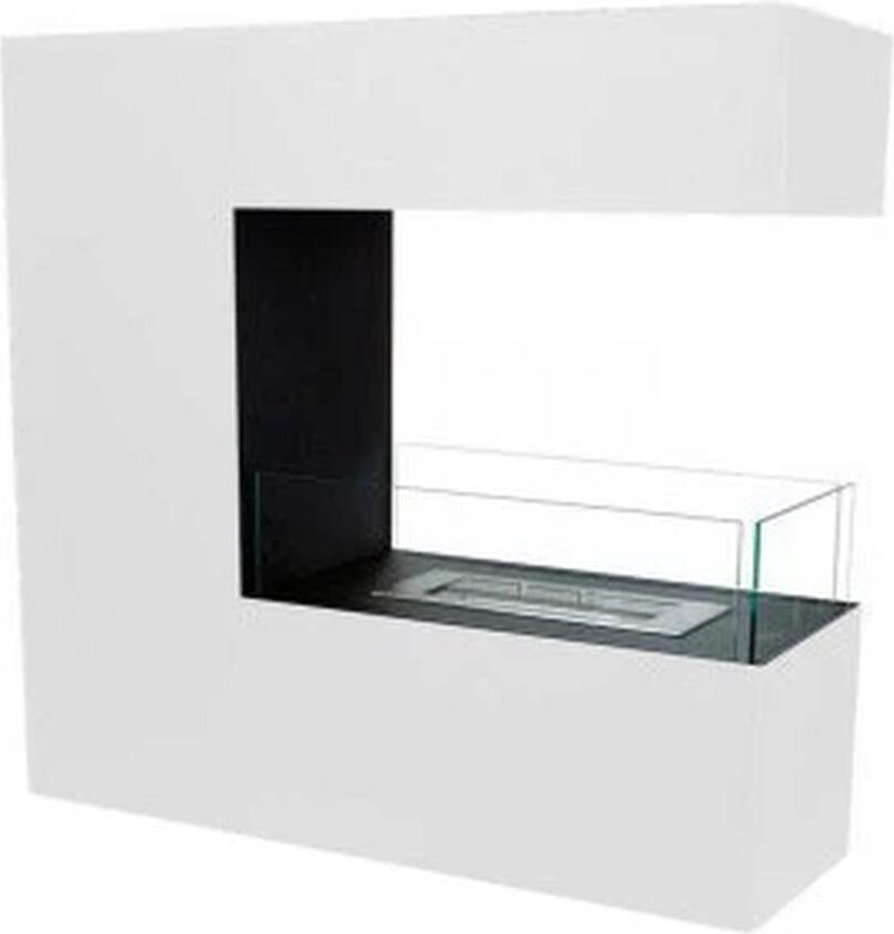 ScandiFlames Topeka -Standkamin, Weiß, 100 cm, Pulverlackiert, 2,4 kW, ein schlichtes und elegantes Designstück, pulverlackierte Oberfläche 29022024218