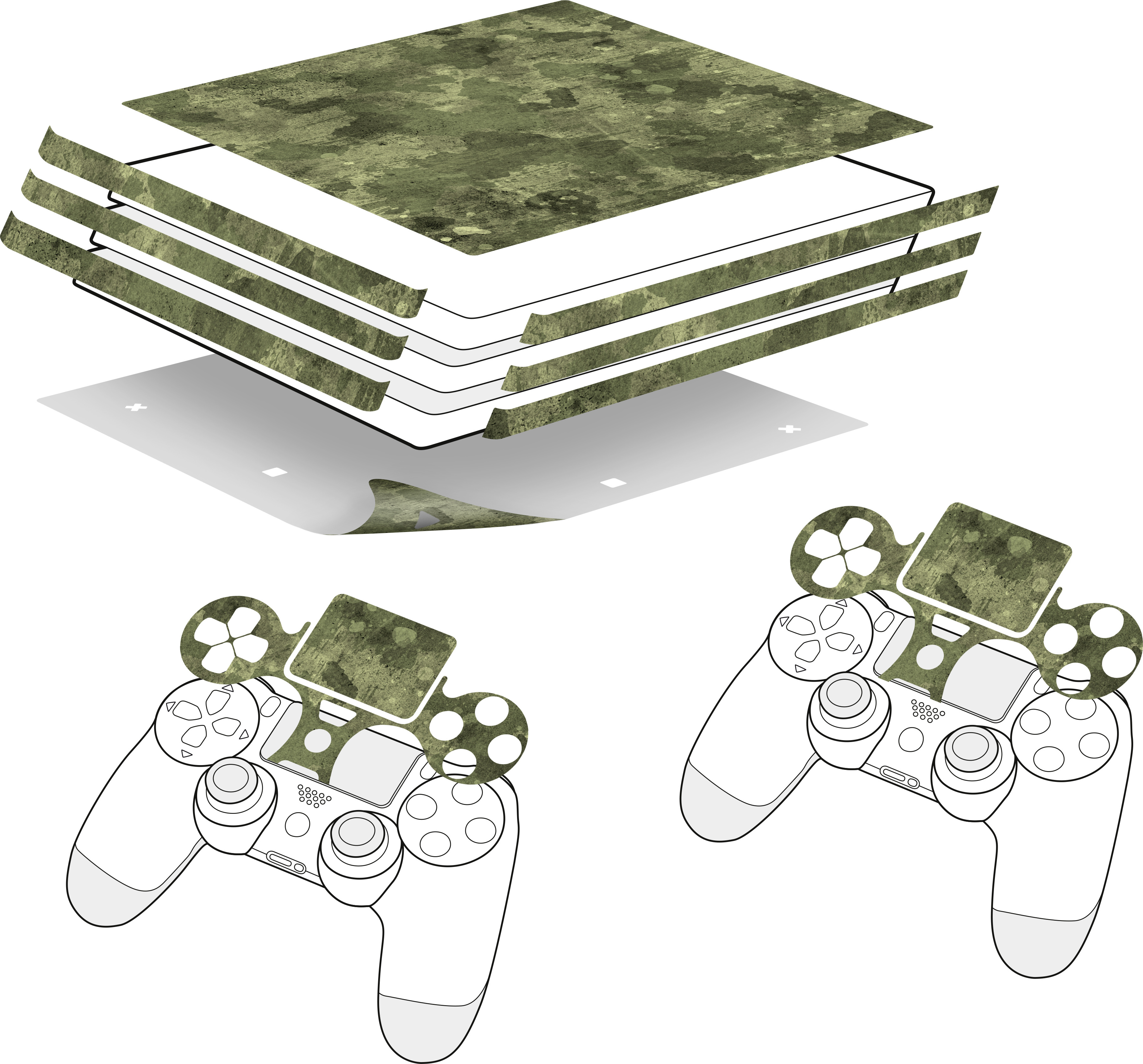 Nálepka SPEEDLINK pre PS4 Pro a ovládač, kamufláž