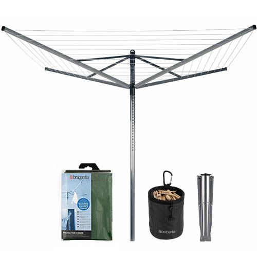 Wäschespinne Garten Wäschetrockner Aluminium klappbar Wäscheständer BRABANTIA