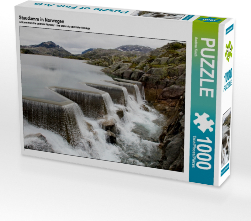 Calvendo Staudamm in Norwegen 1000 Teile Puzzle quer 640x480mm, Koch Andrea; 7332179