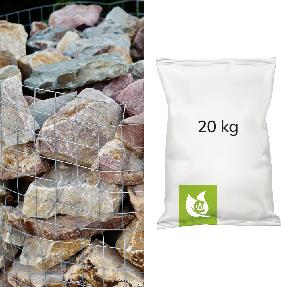 CM-Gartendesign Grauwacke Gabionensteine Sahara 8/20 cm 20 kg Paket CM01119-002