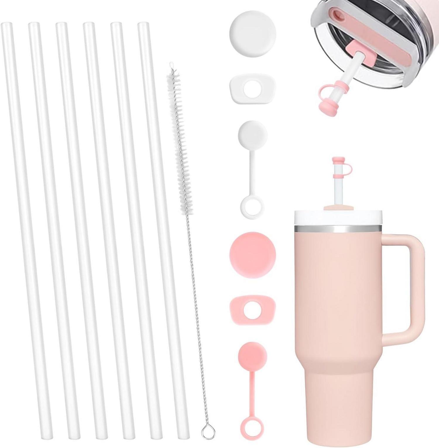Flower Silicone Straw Cover Cap for Stanley Cup, 10 mm 0.4 in Reusable Topper Tips