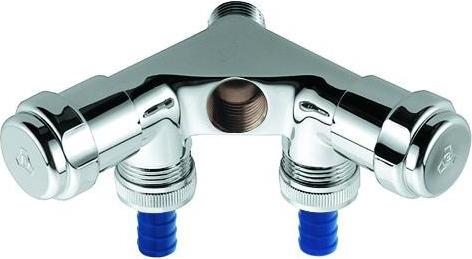 Grohe WAS Doppelventil "Einfach" DN 15 chrom 41020000