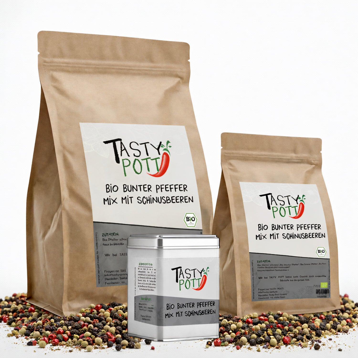 TASTY-POTT Tasty Pott Bunter Pfeffer Mix mit Schinusbeeren - im Beutel - 30g TP-BuntPfeff-30g