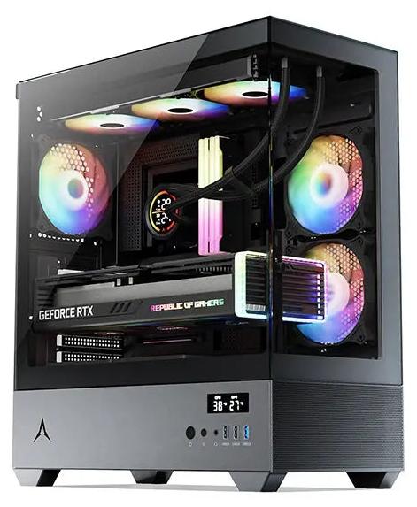 SPIRE Marine U30P RGB BLACK behuizing - PC-gamerbehuizing - Gehard glas